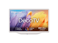 tv qled 32 - hisense 32s5q diseno artistico modo arte dolby atmos  dts x blanco