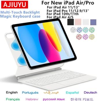 Teclado Mágico con Panel Táctil para iPad Air 11 13 M4 2026 M3 M2 iPad 10 10th Air 4 5 6 iPad Pro 11 12.9 13'' M5 M4 Funda Inteligente Retroiluminada