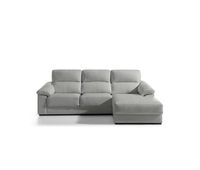 chaise longue piel willy derecha 4 plazas gris