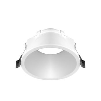 Aro empotrable inteca pc redondo al.5,2xd.9,4cm policarbonato (pc) blanco