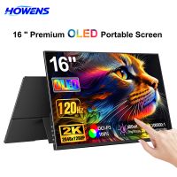 monitor portatil para juegos howens de 16 pulgadas 2k oled 120hz 01ms 400nit dci-p3 pantalla secundaria para macbook telefono ps5 xbox oficina