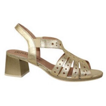 Pitillos Mocasines sandalia piel metalizada tacon 3cm para hombre