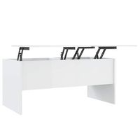 mesa de centro madera ingenieria blanco brillo 102x505x465 cm vidaxl