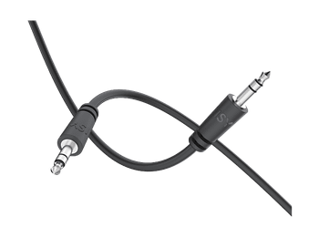 Cable audio - ISY IAU-1015, 1.5 m, 3.5 mm jack a jack, PVC, Negro