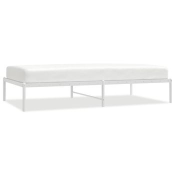 Estructura De Cama Sin Colchón Metal Blanco 100x190 Cm Vidaxl