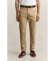 gant para hombre 1501000 pantalones chinos slim fit beige 3436 marron casual algodon clasico