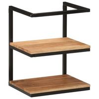 estante de pared madera maciza de acacia y hierro 40x30x50 cm vidaxl