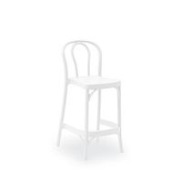 taburete sozo blanco 66 cm de polipropileno apilable para jardin y exterior romero garden