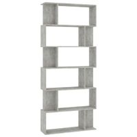 estanteria madera gris hormigon 80x24x192cm