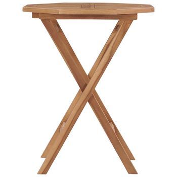 Mesa Plegable De Jardín | Mesa De Exterior Madera Maciza De Teca 60x60x75 Cm
