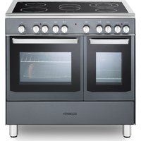 ck418sl 90 cm electric ceramic range cooker - slate grey  chrome grey