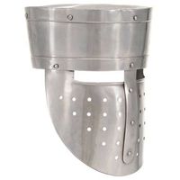 replica de casco de caballero medieval antiguo larp acero plata vidaxl