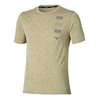 mizuno core run camiseta de running hombres - beige