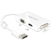 adaptador displayport a vgahdmidvi-d delock 016 m blanco