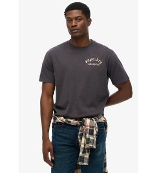 Superdry para hombre. M1012251A Camiseta Neo Trad Tattoo Loose gris (XL), Casual, Algodón, Manga corta