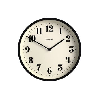Reloj de pared moderno redondo de negro mate