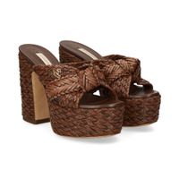casadei sandalias con plataforma mujer - marron talla 39