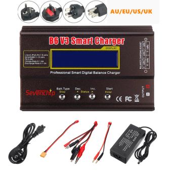 B6 V3 80W 6A Cargador de Equilibrio de Batería Lipo Versión de Actualización con Adaptador de Fuente de Alimentación