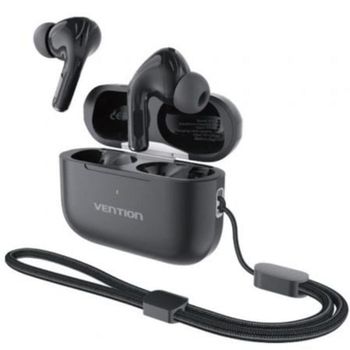 Auriculares Vention Echo Lite E11 Plus inalámbricos Bluetooth autonomía 30h negros
