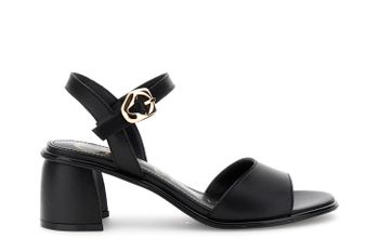 sandalias gilda efecto piel con hebilla black 39