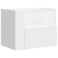 mesita de noche de pared - mesilla de noche flotante blanco 45x30x35 cm mc7739