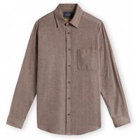portuguese flannel camisa manga larga espiga shirt - brown para hombre