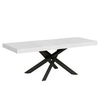 mesa extensible volantis premium 200460x90 cm fresno blanco patas antracita
