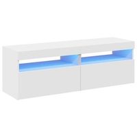 muebles de tv con luces led 2 uds blanco 60x35x40 cm vidaxl