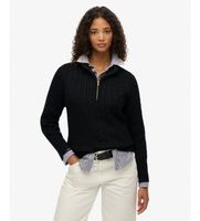 superdry para mujer w6110687a jersey brushed cable negro xl casual poliester manga larga
