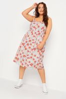 yours vestido de tirantes con flores mujer curvy y tallas grandes yours