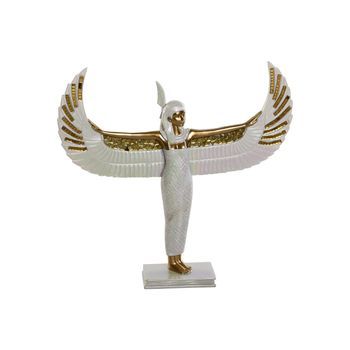 Figura Resina 34x6,5x33,5 Isis Iridiscente Blanco