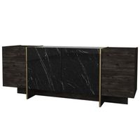 aparador de madera veyron - 180 x 46 x 75 cm - negrodorado