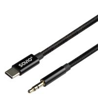 cable de audio savio cl-187 usb-c a 35 mm 1 m negro