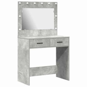 Mesa Tocador | Mesa De Maquillaje Con Cajón Gris Concreto 78,5 X 41 X 135 Cm