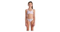 traje de bano de dos piezas arena confetti blanco multicolor nina