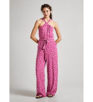 Pepe Jeans para mujer. PL230484 Mono Dolly rosa (XL), Casual, Viscosa, Sin mangas / Tirantes
