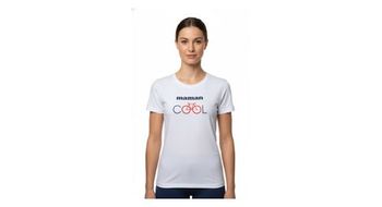 Camiseta blanca de manga corta para mujer rubb r maman