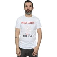 the big bang theory camiseta make coitus not war para hombre
