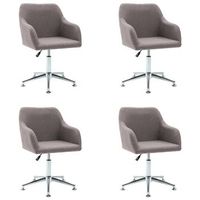 sillas de comedor giratorias 4 unidades tela taupe vidaxl