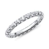 anillo de compromiso plata 925 con engaste de piedras blancas