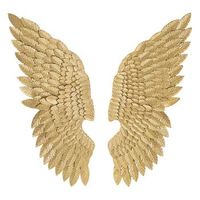set de 2 paneles decorativos alas de metal cm 375x3x100
