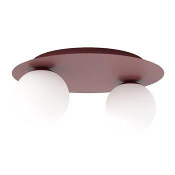 Lámpara de techo maru burdeos opal (2 luces)
