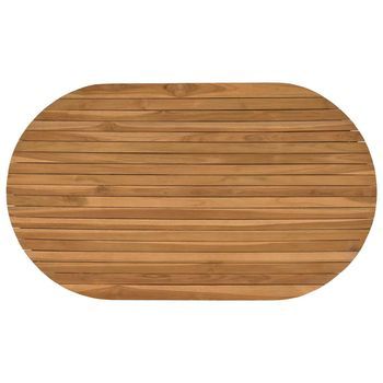 Encimera 120 X 70 X 3,5 Cm Ovalado Madera De Teca Maciza Vidaxl