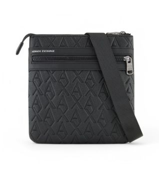 A|X Armani Exchange para hombre. XM000579AF12133UC001 Bandolera Logo Integral negro (OSFA), Casual, Poliéster