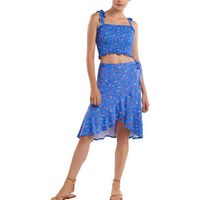 lisca blusa top corto con fruncido java para mujer