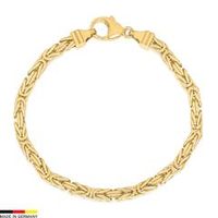 pulsera bizantina de oro de 14 quilates de 4 mm de ancho