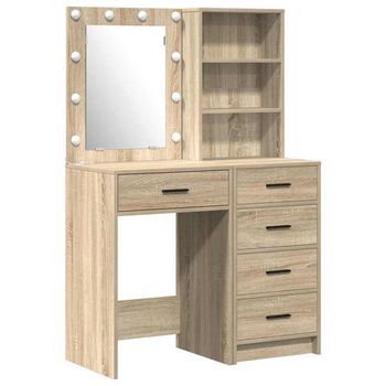 Mesa De Tocador 2 Uds. Marrón 50 X 41 X 135 Cm Vidaxl