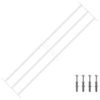 reja de seguridad para ventanas con 3 barandas 3 uds 93-174 cm vidaxl