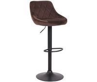 taburete de bar lazio en terciopelo tela marron 49x46x83 cm