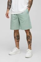 pantalon corto elastico holgado de sirsaca liso verde